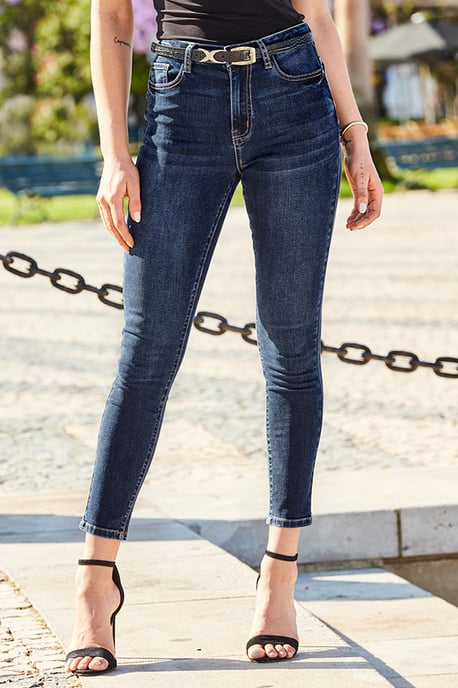 Dark Indigo Sculpting Skinny Jeans - Image 2