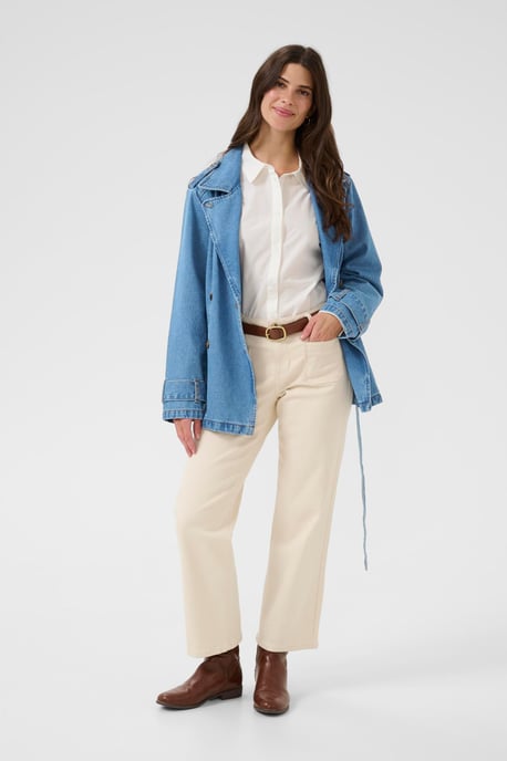 CRMika Short Denim Trenchcoat Denim jacket Feminine Silhouette - Image 2