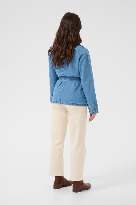 CRMika Short Denim Trenchcoat Denim jacket Feminine Silhouette - Image 4