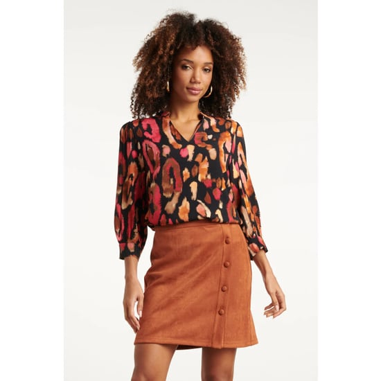 Smashed Lemon Roze en zwart dierenprint top | - Image 2