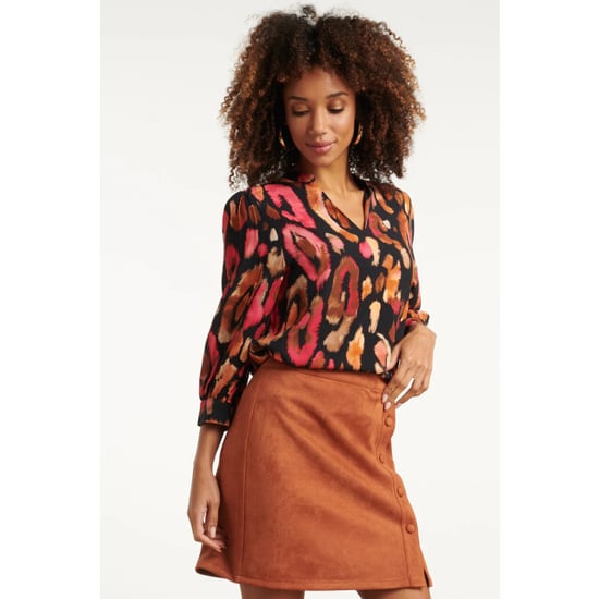 Smashed Lemon Roze en zwart dierenprint top | - Image 3