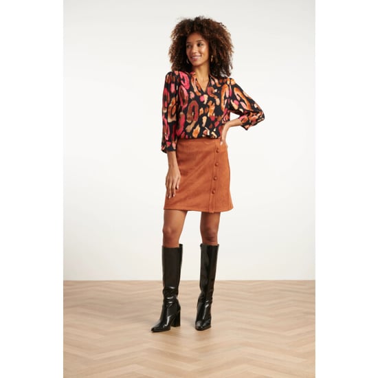 Smashed Lemon Roze en zwart dierenprint top | - Image 5