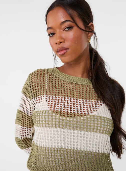 Stripe Crochet Jumper - Image 3