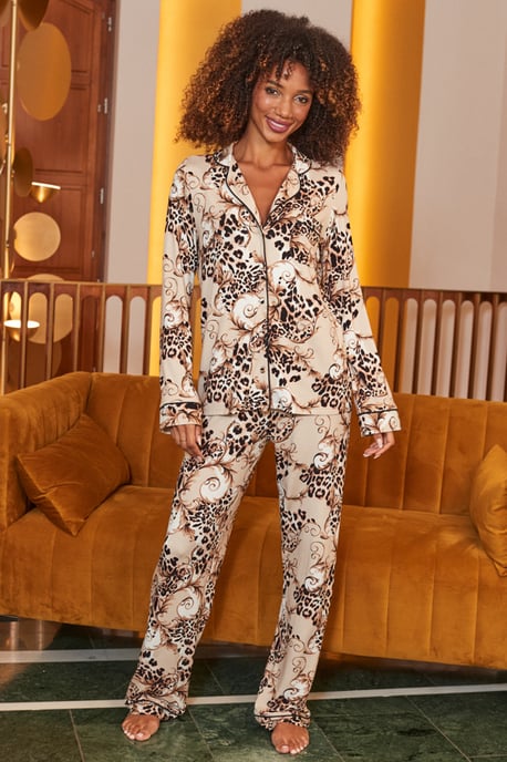 Natural Baroque Print Pyjama Bottoms - Image 3
