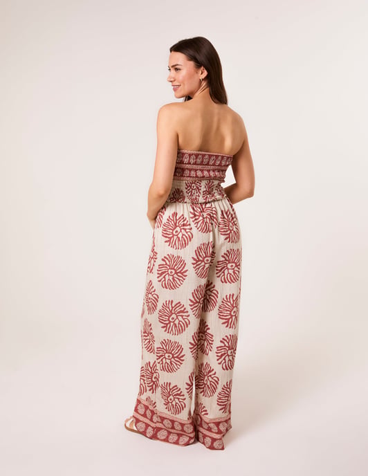 Strapless Elasticated Printed Jumpsuit - Image 4