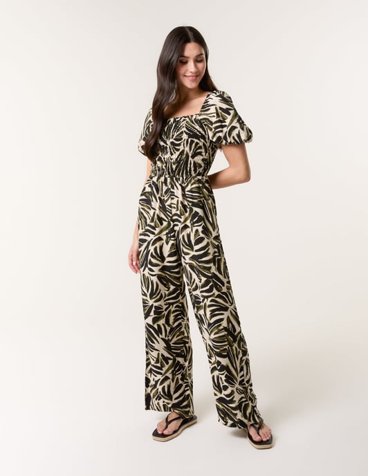 Palm Print Jumpsuit - Image 2