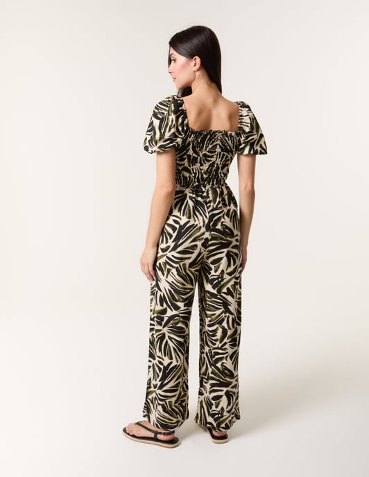 Palm Print Jumpsuit - Image 4