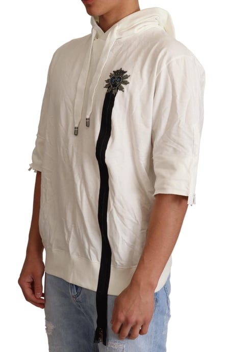 Kortärmad stickad hoodie - Image 2