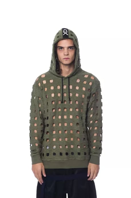 Urtagen Stickad Huvtröja Militärgrön - Image 4