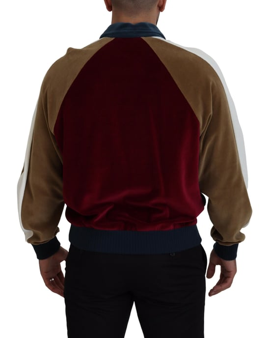 Velours Sweatshirt Colorblock Polokraag - Image 3