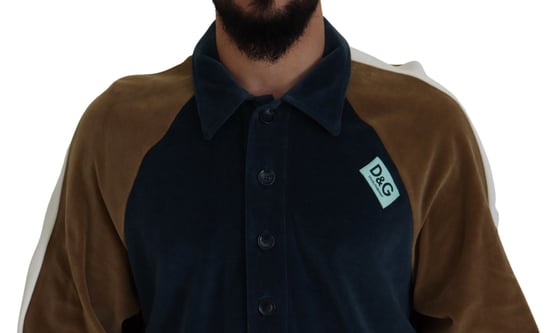 Velours Sweatshirt Colorblock Polokraag - Image 4