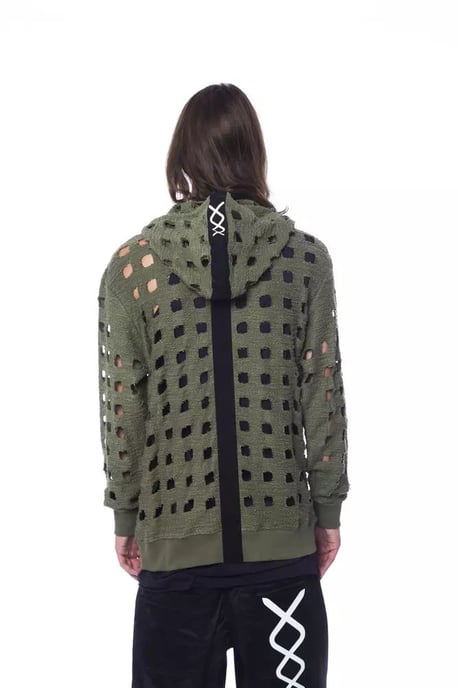 Urtagen Stickad Hoodie Modell Olivgrön - Image 3