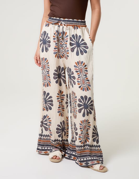 Print Wide-Leg Trousers - Image 2