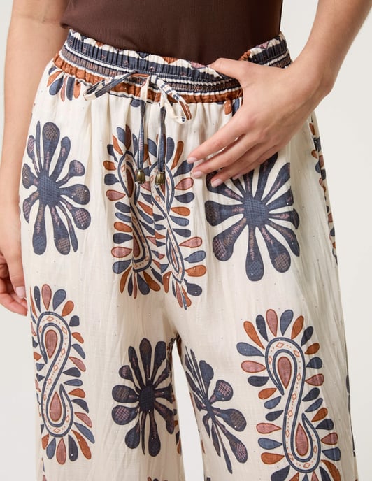 Print Wide-Leg Trousers - Image 4