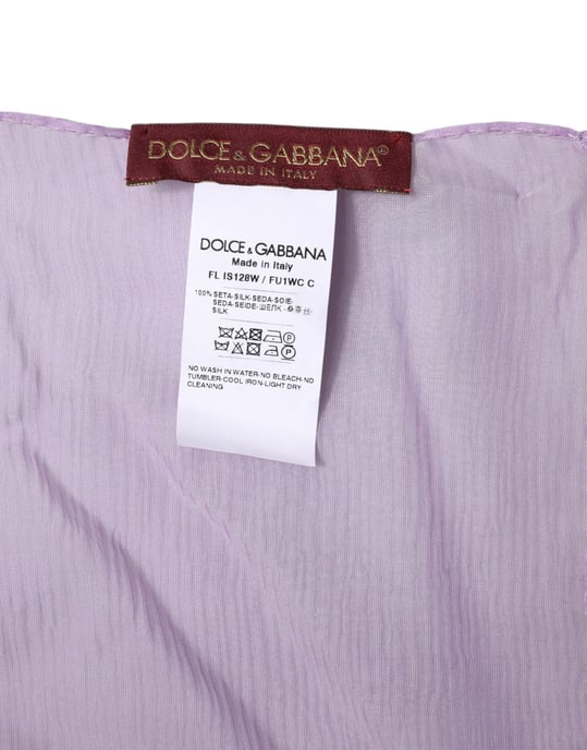 Silk Scarf Purple Lightweight Accessory - Image 6