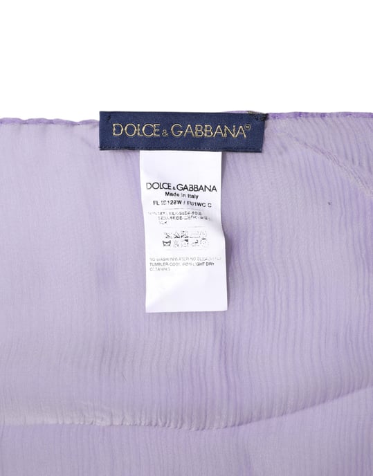 Silk Scarf Purple Lightweight - Image 6