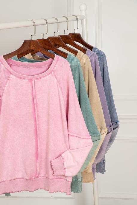 Färgblock Löst Sweatshirt - Image 3