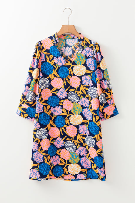 Floral Print Short Shift Dress - Image 3
