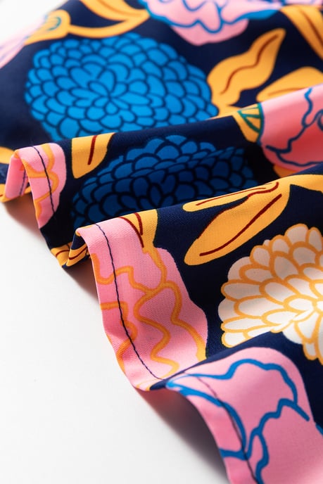 Floral Print Short Shift Dress - Image 5