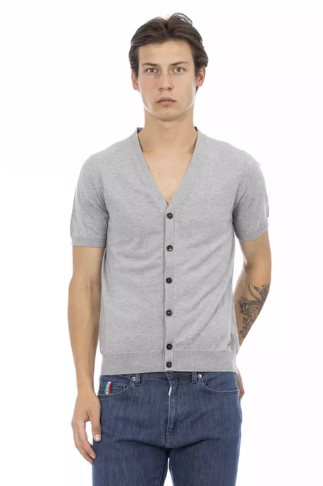 Korte Mouw V-hals Brei Cardigan - Image 1