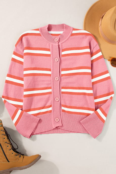 Striped Knit Cardigan - Image 5