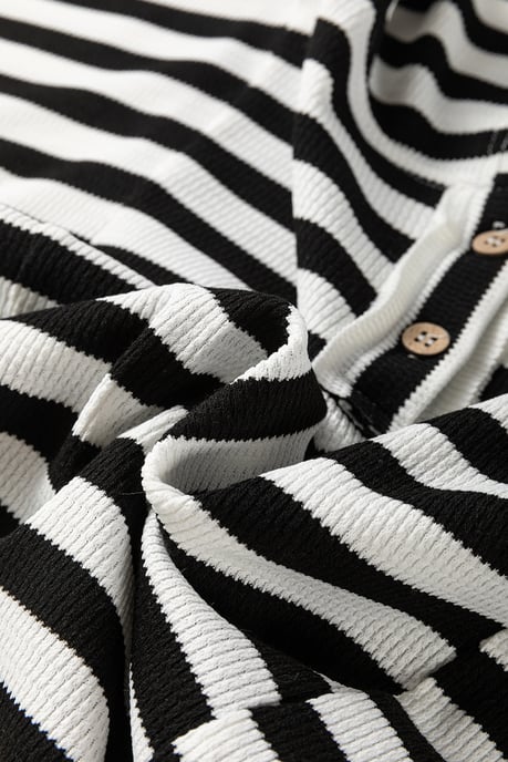 Striped Ribbed Knit Pullover Sweater - Image 2