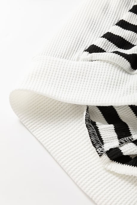Striped Ribbed Knit Pullover Sweater - Image 5