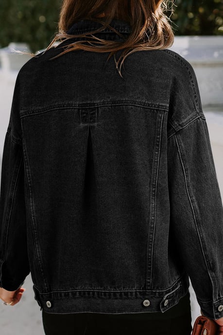 Överdimensionerad Jeansjacka med Långa Ärmar - Image 5