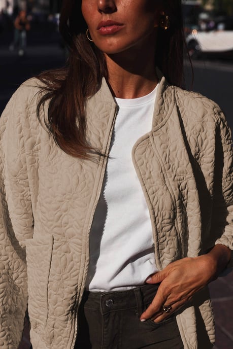 Quilted Bomber Jacket - Image 2