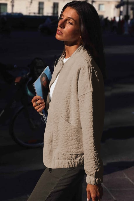 Quilted Bomber Jacket - Image 5