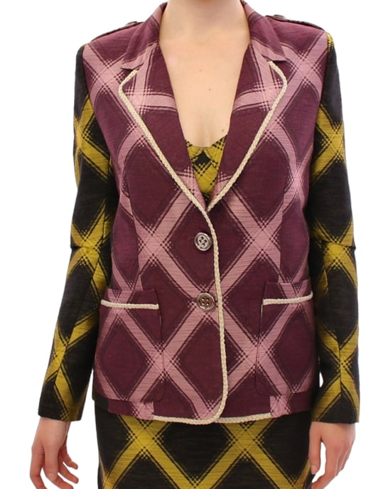 Checkered Twotone Blazer - Image 1