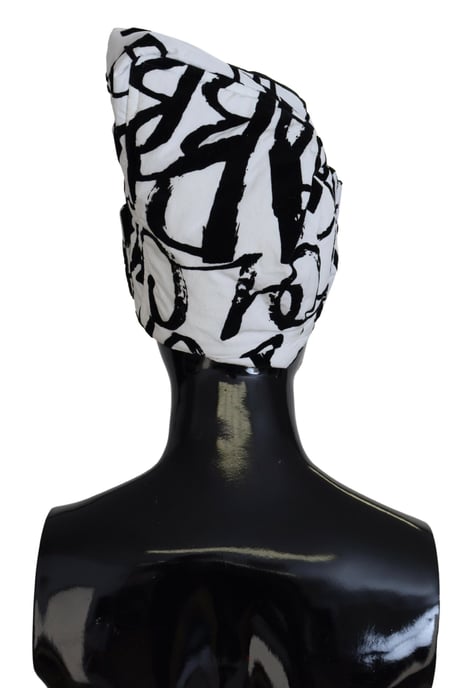 Abstract Print Beanie Zwartwit - Image 3