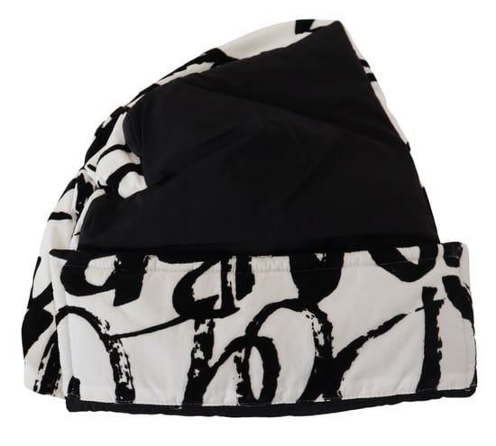 Abstract Print Beanie Zwartwit - Image 4