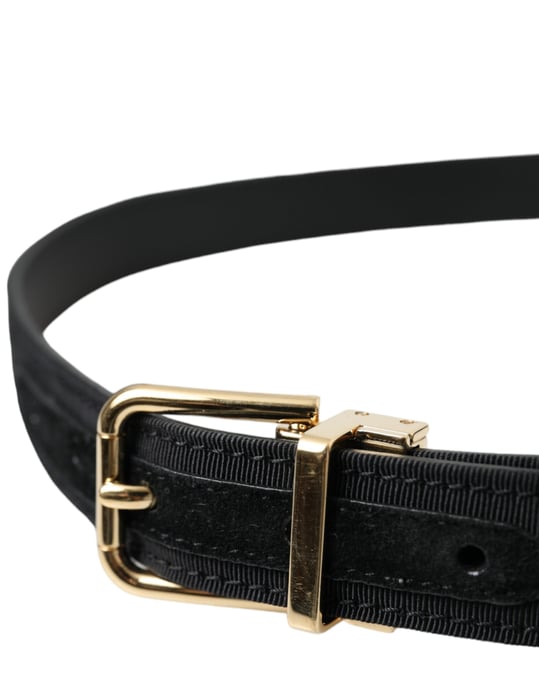Grosgrainbandbälte med guldspänne - Image 3