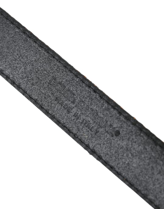 Metallic Leather Belt Brown - Image 4