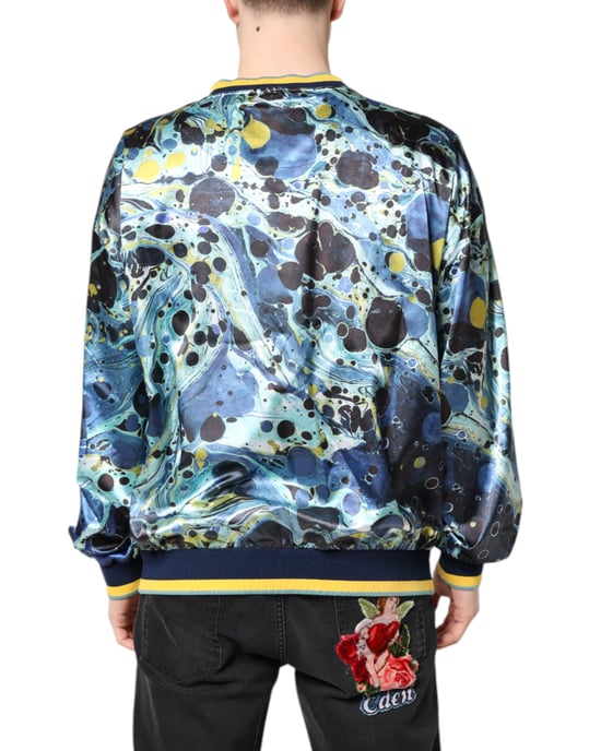 Marbled Print Pullover Sweater - Image 4