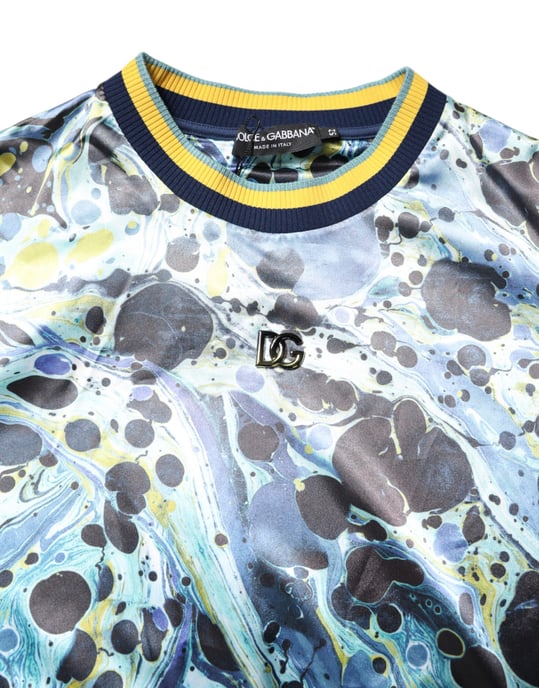 Marbled Print Pullover Sweater - Image 5