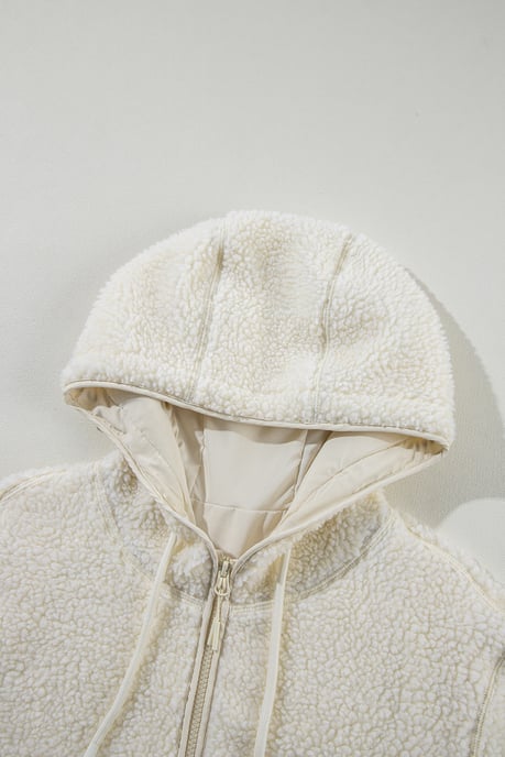 Sherpa Fleece Jacket With Hood - Image 4