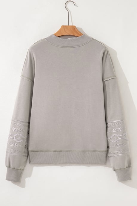 Embroidered Sleeve Sweatshirt - Image 5