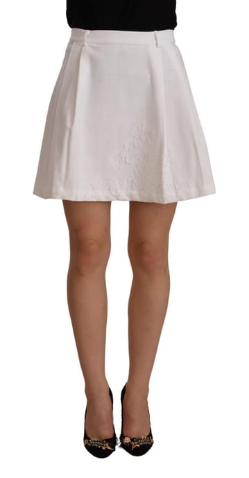 Ermanno Scervino Gerimpelde Geborduurde Minirok - Image 1