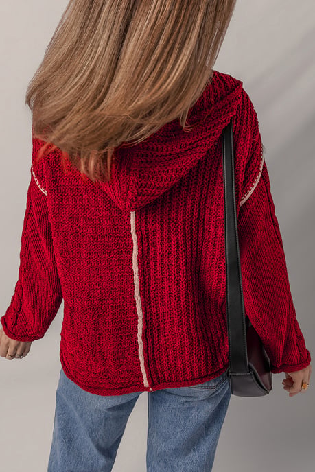 Knit Hoodie Sweater - Image 2