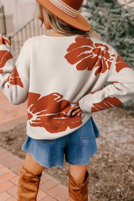 Floral Patterned Sweater - Image 2