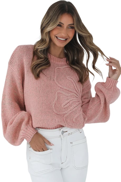 Floral Knit Sweater - Image 4