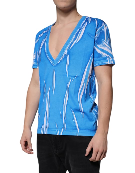 Abstrakt Mönster V-ringad T-shirt - Image 3