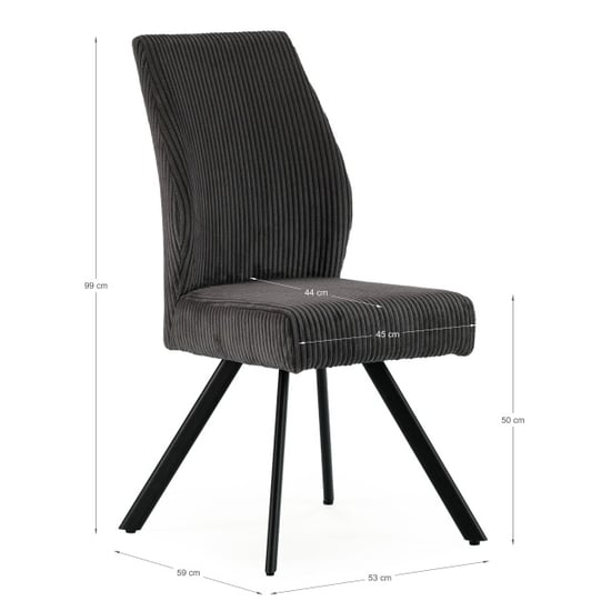 Marckeric eetkamerstoel anibal - 60x45x50cm set van 2 - Image 4