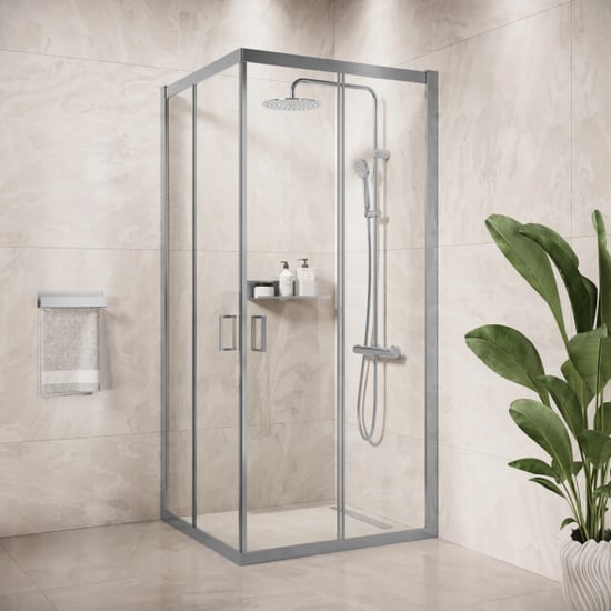 Badplaats Douchecabine dakota 80 x 80 x 190 cm chroom douchewand met - Image 2