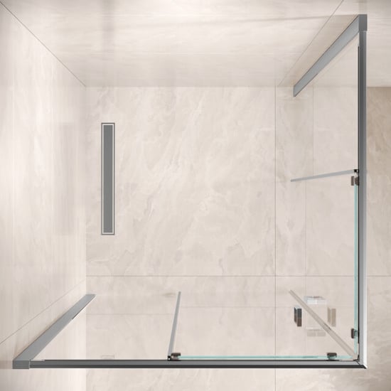 Badplaats Douchecabine dakota 80 x 80 x 190 cm chroom douchewand met - Image 3