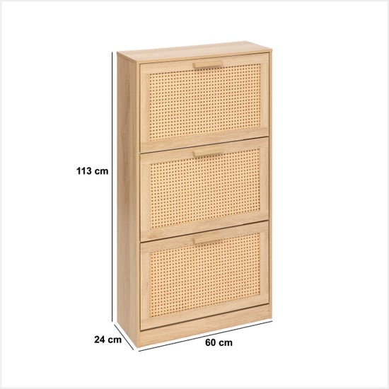 4goodz Schoenenkast ubud 24x60x113 cm 3 lades voor 12 paar - - Image 5