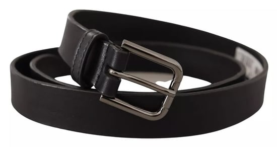 Läderbälte med metallspänne - Image 1