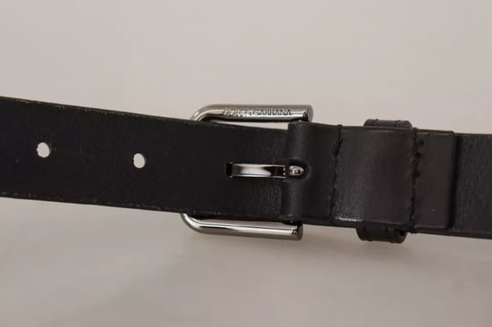 Läderbälte med metallspänne - Image 4